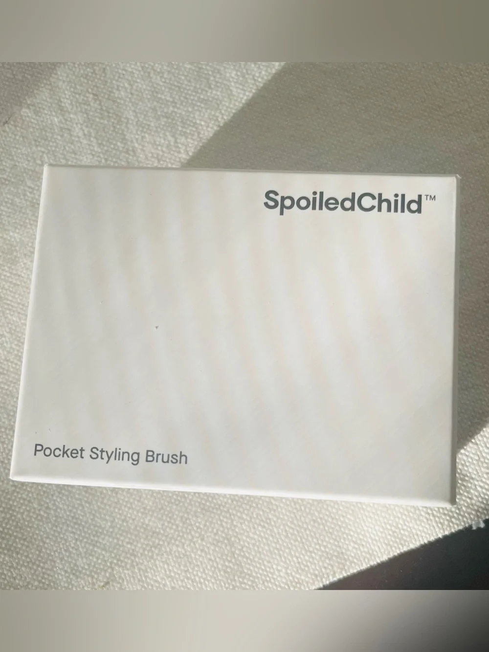 Spoiled Child White Pocket Hair Brush with Black Bristles
